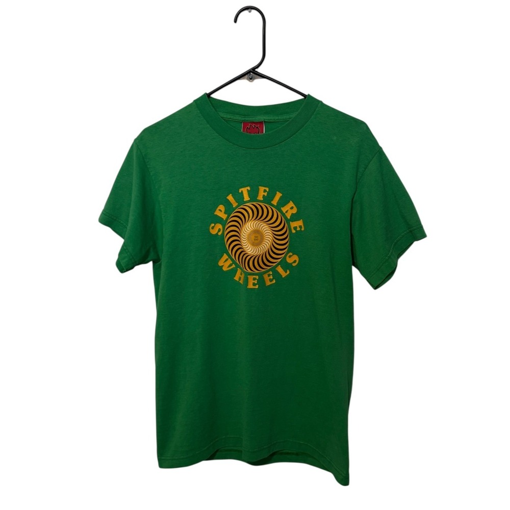Spitfire Wheels Shirt Mens Medium Green Skate Y2K 2000s Skater Skateboard